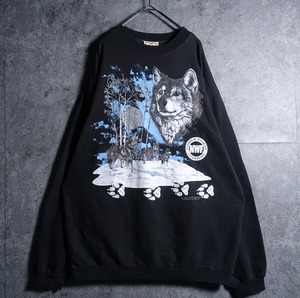 Black Wolf Landscape Print Design Sweat