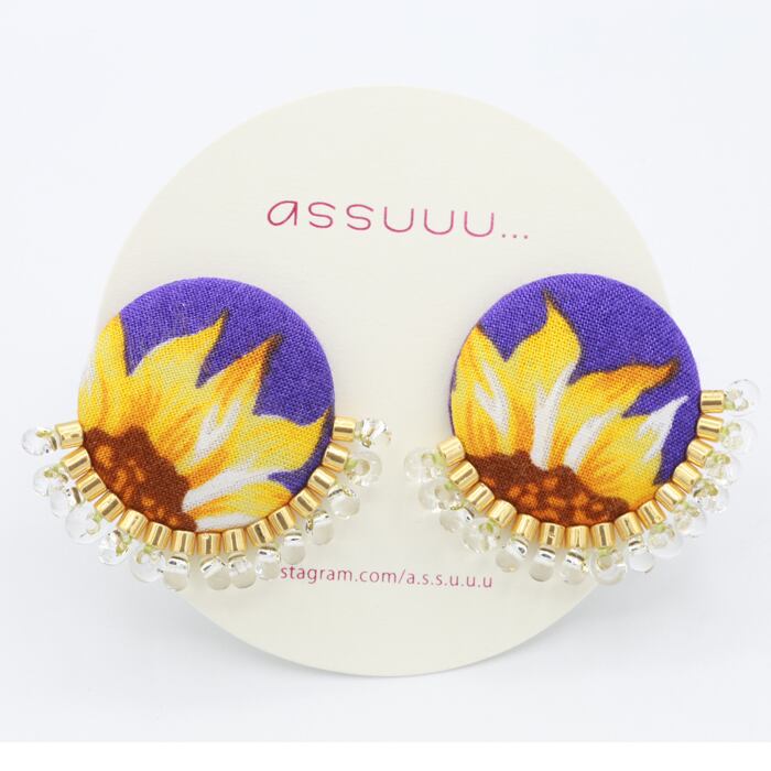 ひまわり　ロカウェアピアス assuuu/74/アッスー/D girlピアス/ひまわり | ナチュラル素材で