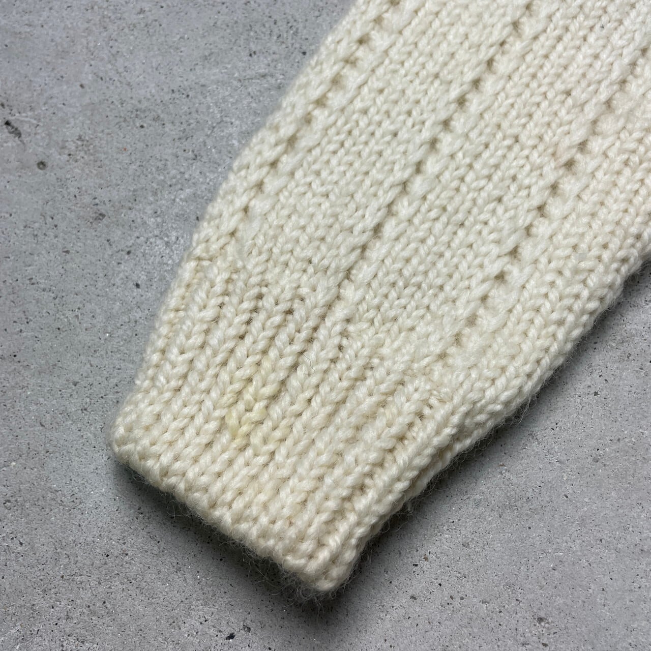 ヴィンテージ ウールニットカーディガン ローゲージ ウッドボタン