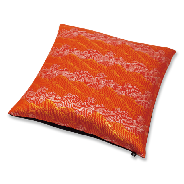 西陣の紋織Ⅱ　座布団（カバーのみ）波　AA（赤）55×59