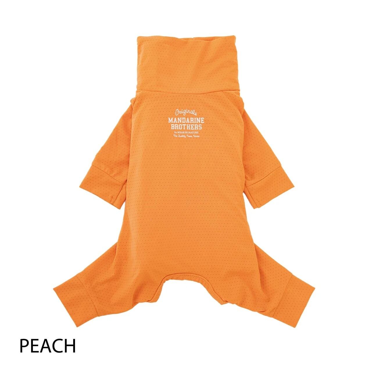 マンダリンブラザーズ インセクトシールドスキンタイトスーツ クール ロンパース ドッグウェア XLB PEACH 犬服 男の子 女の子 おしゃれ MANDARINE BROTHERS