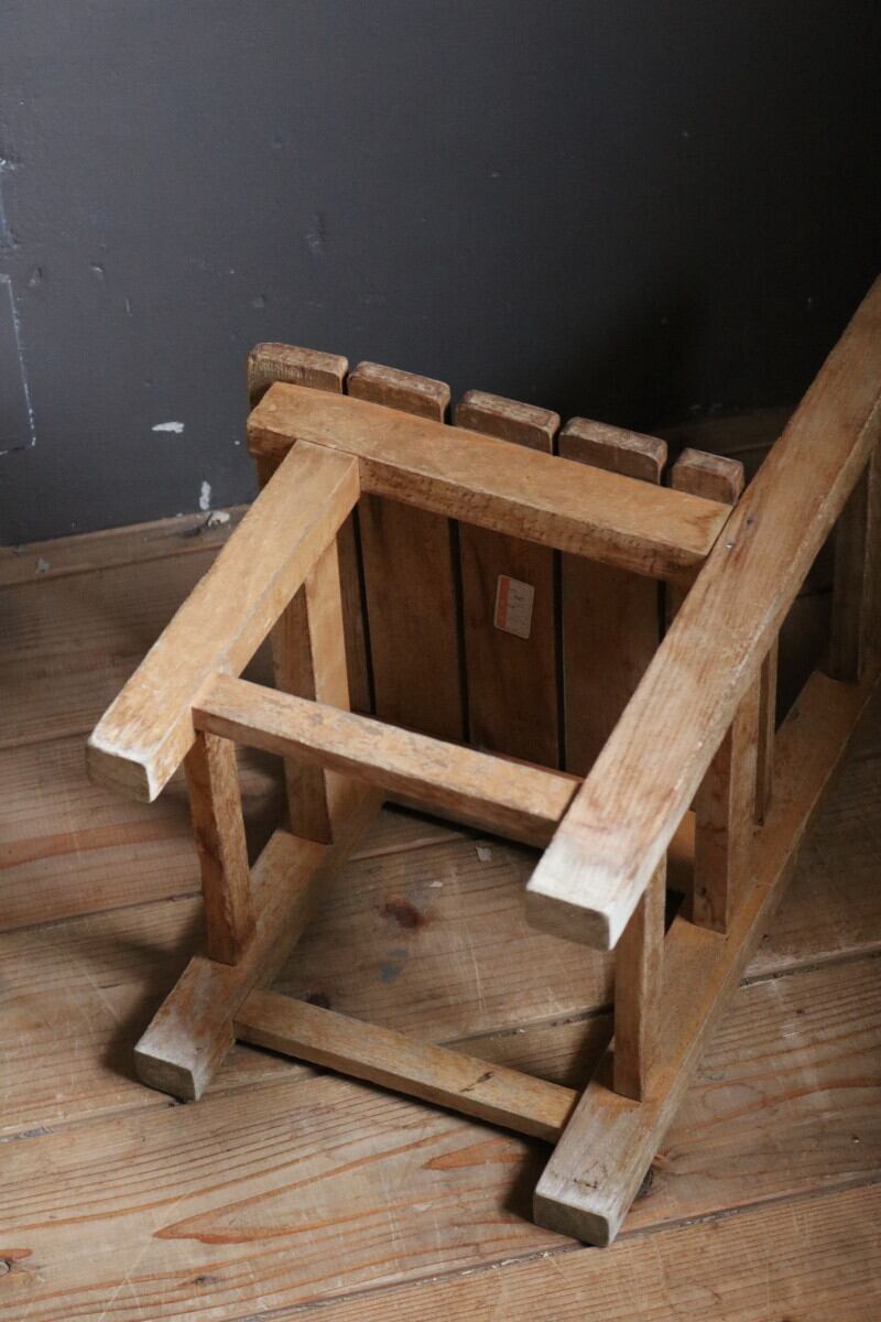 №940 古い木製イス/木製子供椅子/幼稚園椅子/木製イス/アンティーク ...