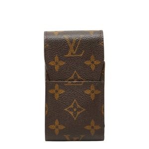ルイ ヴィトン モノグラム エテュイ シガレット タバコケース M63024 ブラウン PVC レザー レディース LOUIS VUITTON 【中古】