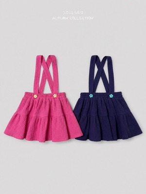 送料無料【予約】UEO/Harmony Suspender Skirt/Jr