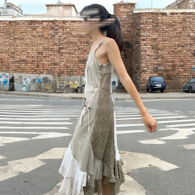 【LADIES】asymmetry  grunge dress
