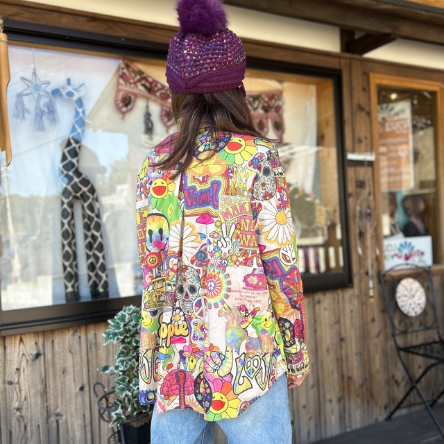 ヒッピースエード調シャツジャケット