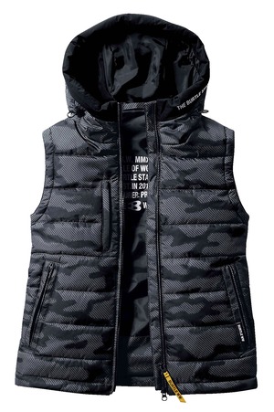 【新着特価】バ?トル　防寒フーディベスト　５０３４?６４?ＸＸＬ　アーバンブラック
