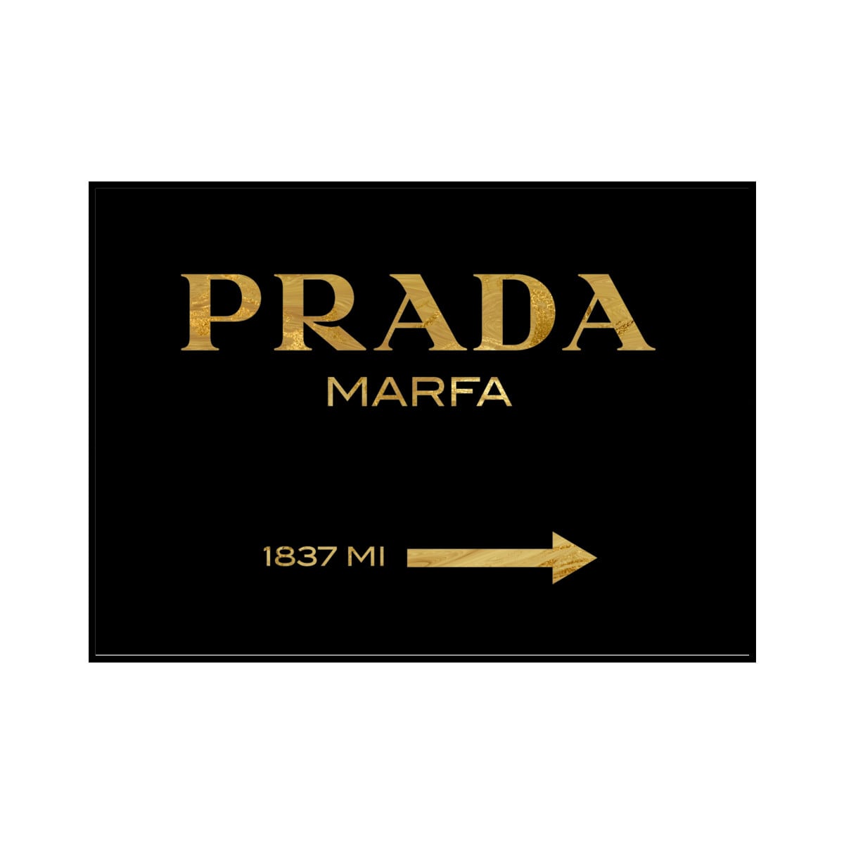 PRADA MARFA 1837 MI" Gold marble & Black - POSTER [SD-000564] A2サイズ ポスター単品  | State of the Art Design