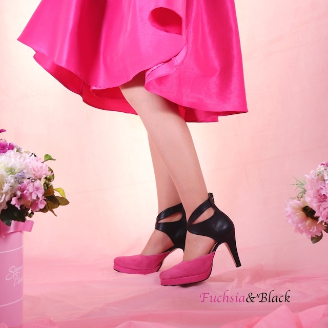 パンプスLady Fuchsia×Black