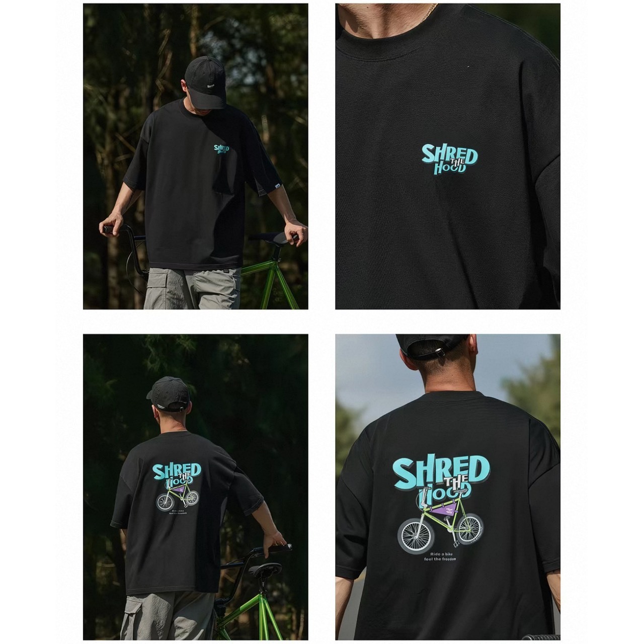 Shred the hood graphic tee 1407 - 12