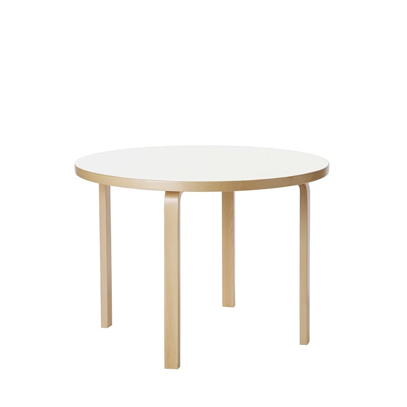 90A テーブル（d. 100）ホワイト ラミネート［ アルテック