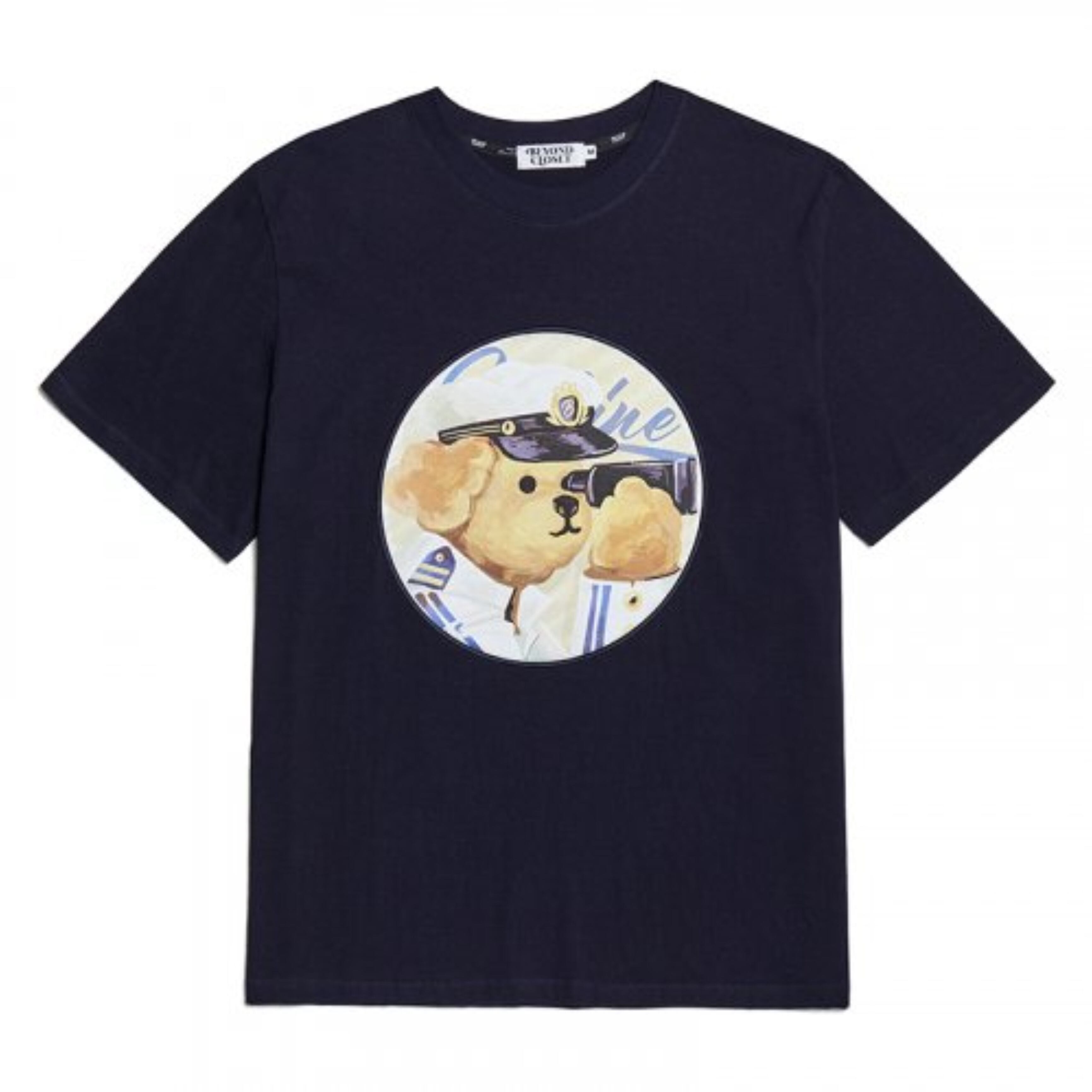 BEYOND CLOSET] Sailor Patch Logo 1/2 T-shirt Navy 正規品 韓国 