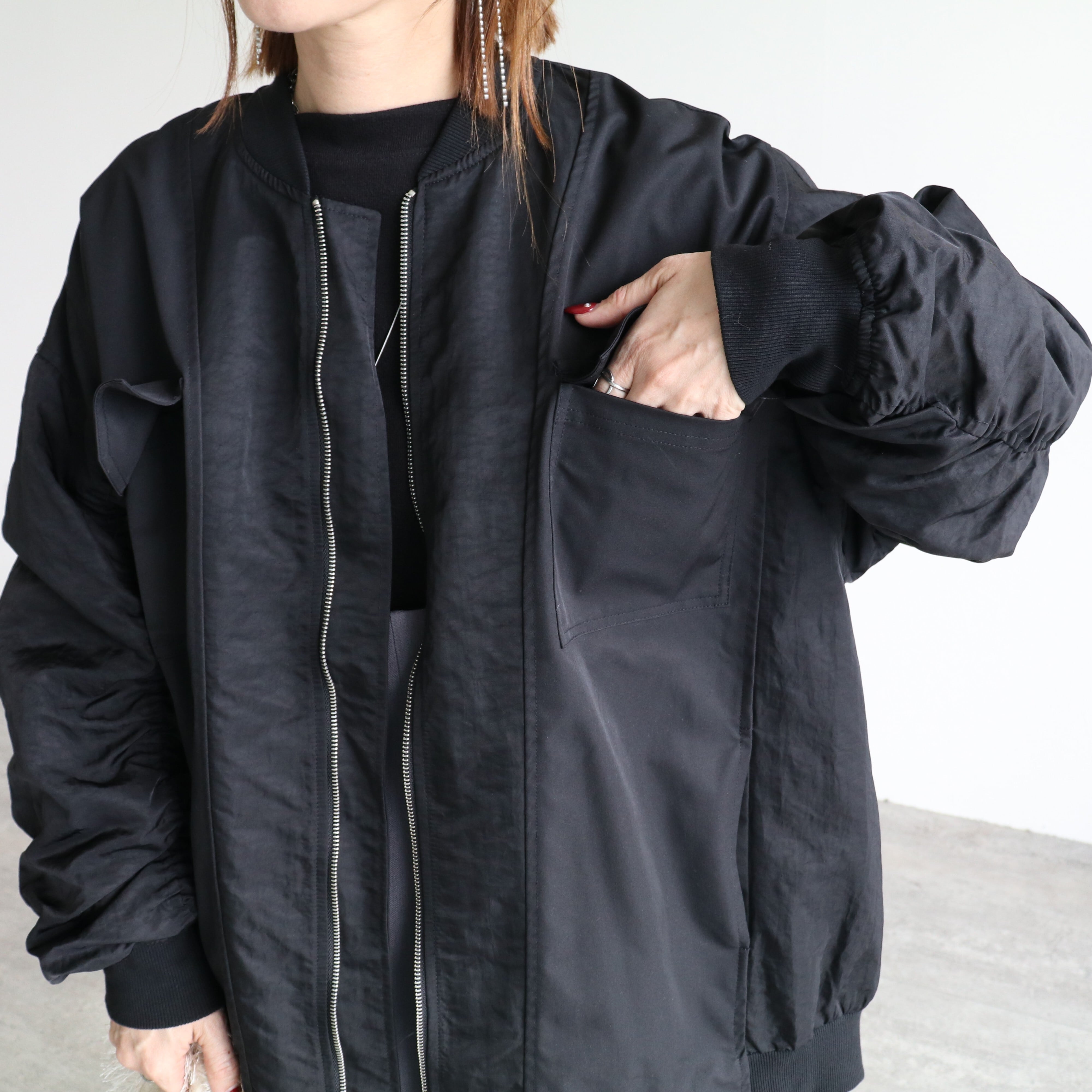 異素材ミックスMA-1ブルゾン【on5676252-z】宅配便送料無料/宅配便発送