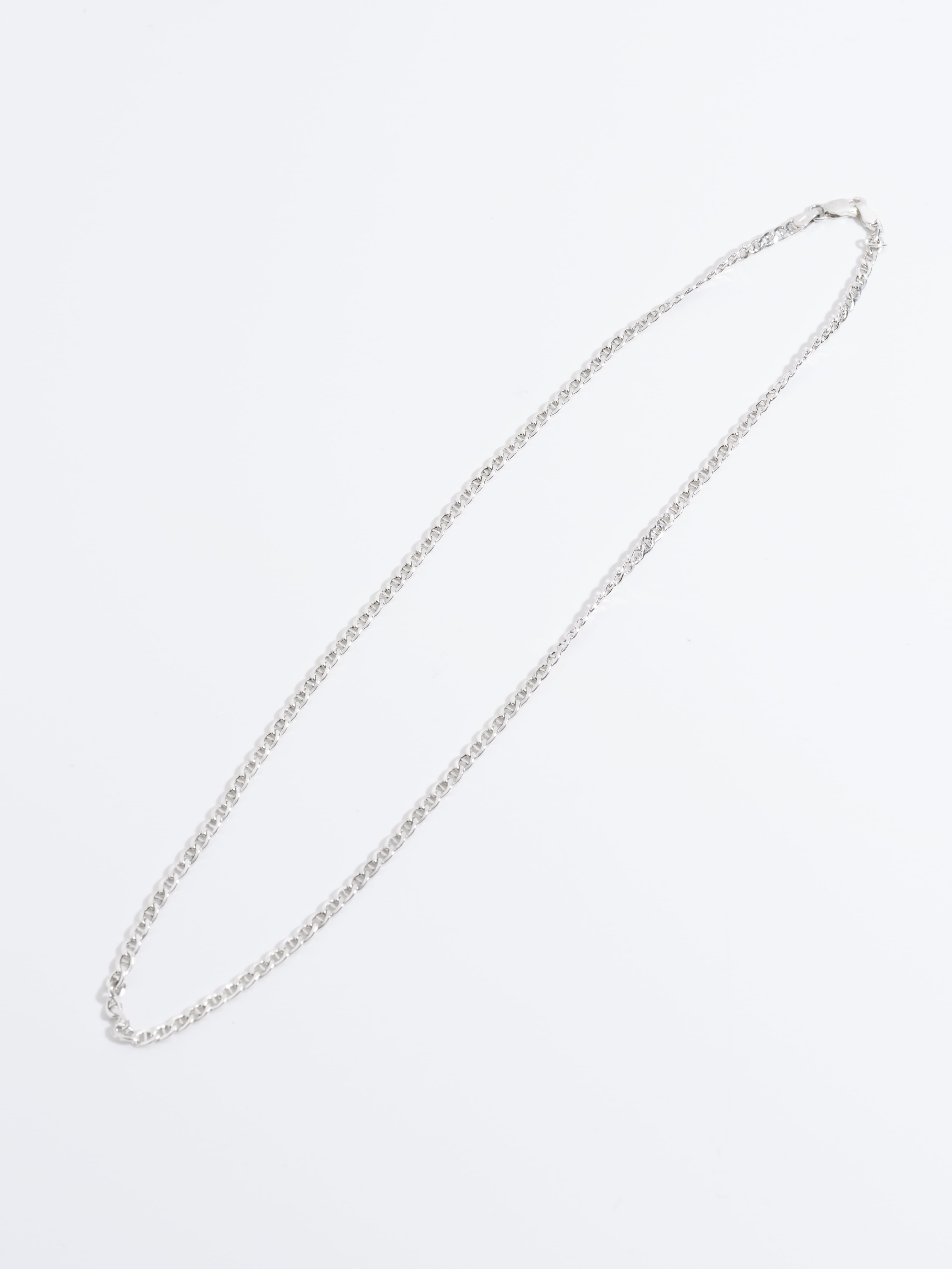 Vintage sterling silver modern anchor chain necklace