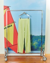 kotoha yokozawa - Azumadaki Yoryu Pants :Lime|東炊き製品染め/楊柳コットン/ステッチディテール