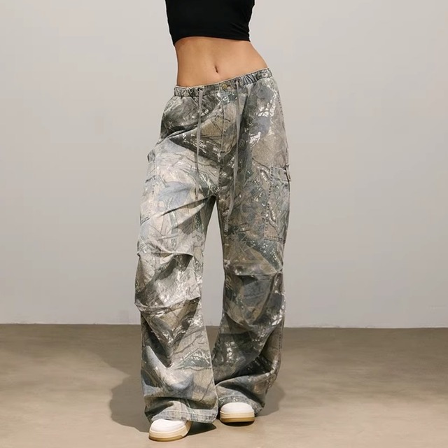 ツリーカモフラージュパターンユーティリティパンツ 1col   R01871