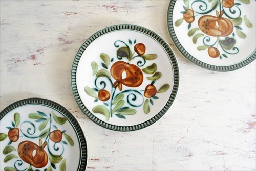 ベルギー製 BOCH ボッホ Argenteuil アルジャントゥイユ デザートプレート お皿 磁器 18.7cm プレート 陶器 アンティーク it0082