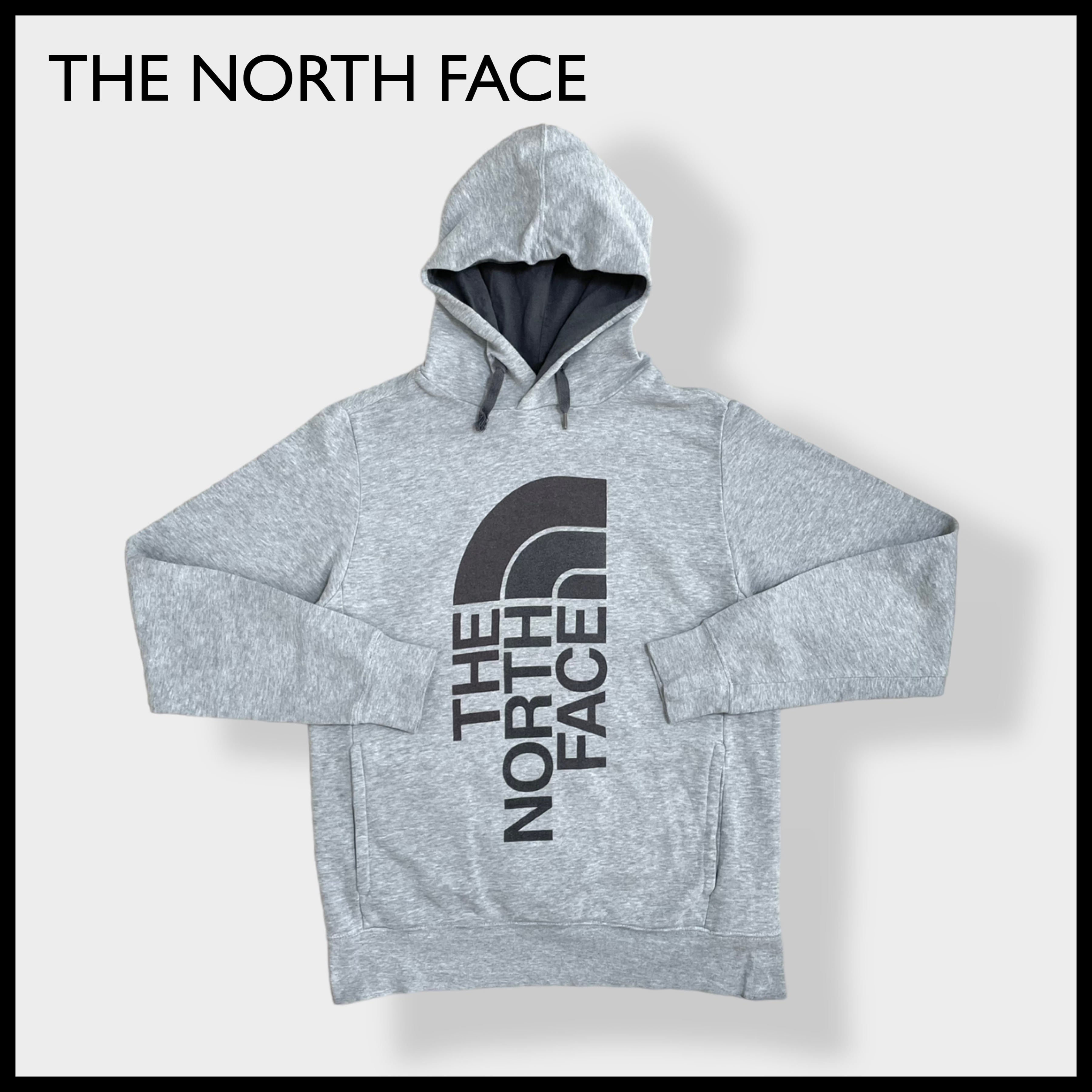 THE NORTH FACE】ビッグロゴ 縦ロゴ プリント パーカー プル