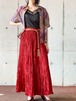 Vintage Bloody Red Silk Skirt