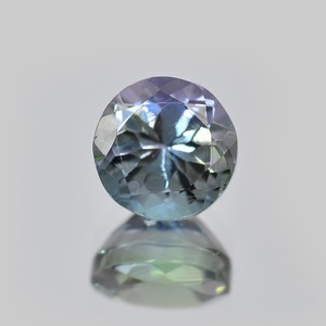 非加熱タンザナイト 0.78ct ルース ラウンド　バイカラー系