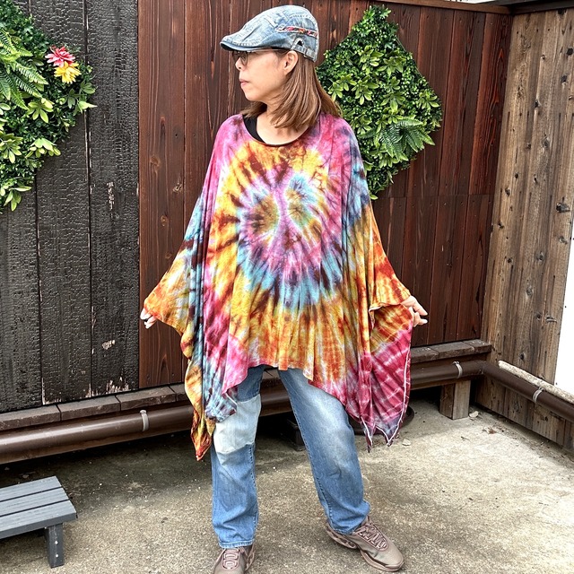 ゆったりスパンデックスポンチョ