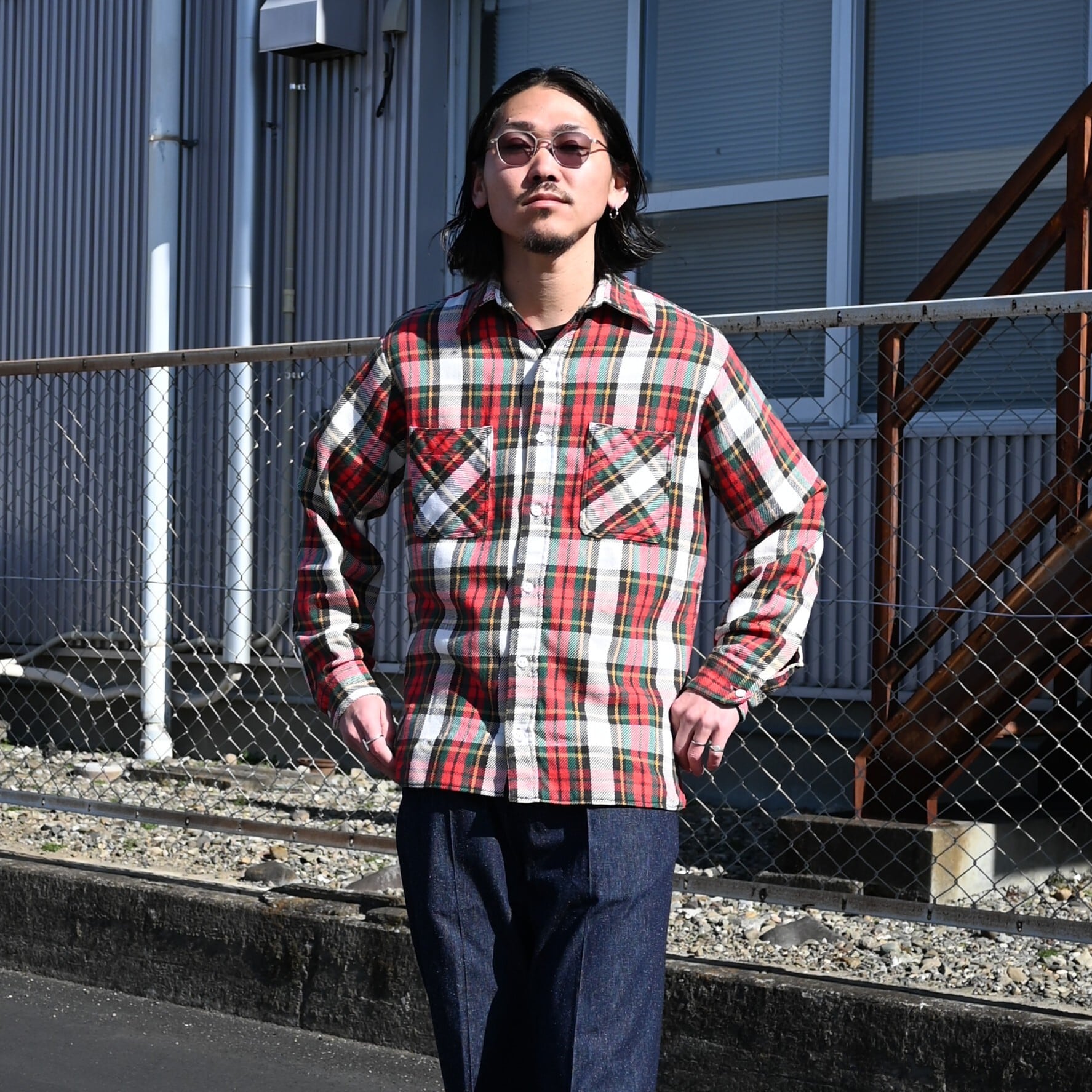 70's BIGMAC vintage M Ctton Flannel Check Shirt | GANKO