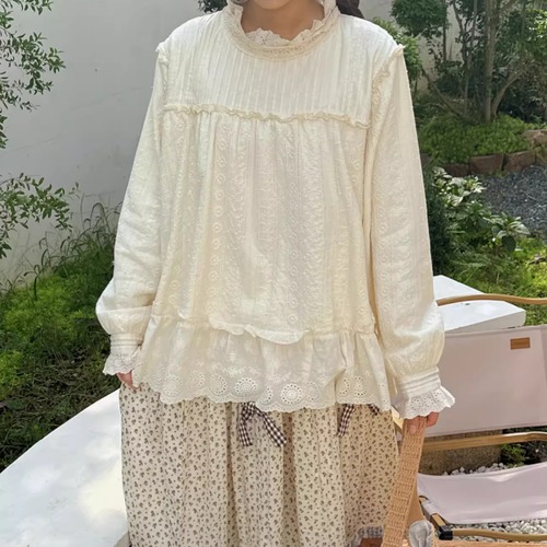 ビブヨークピンタックブラウス ・8864