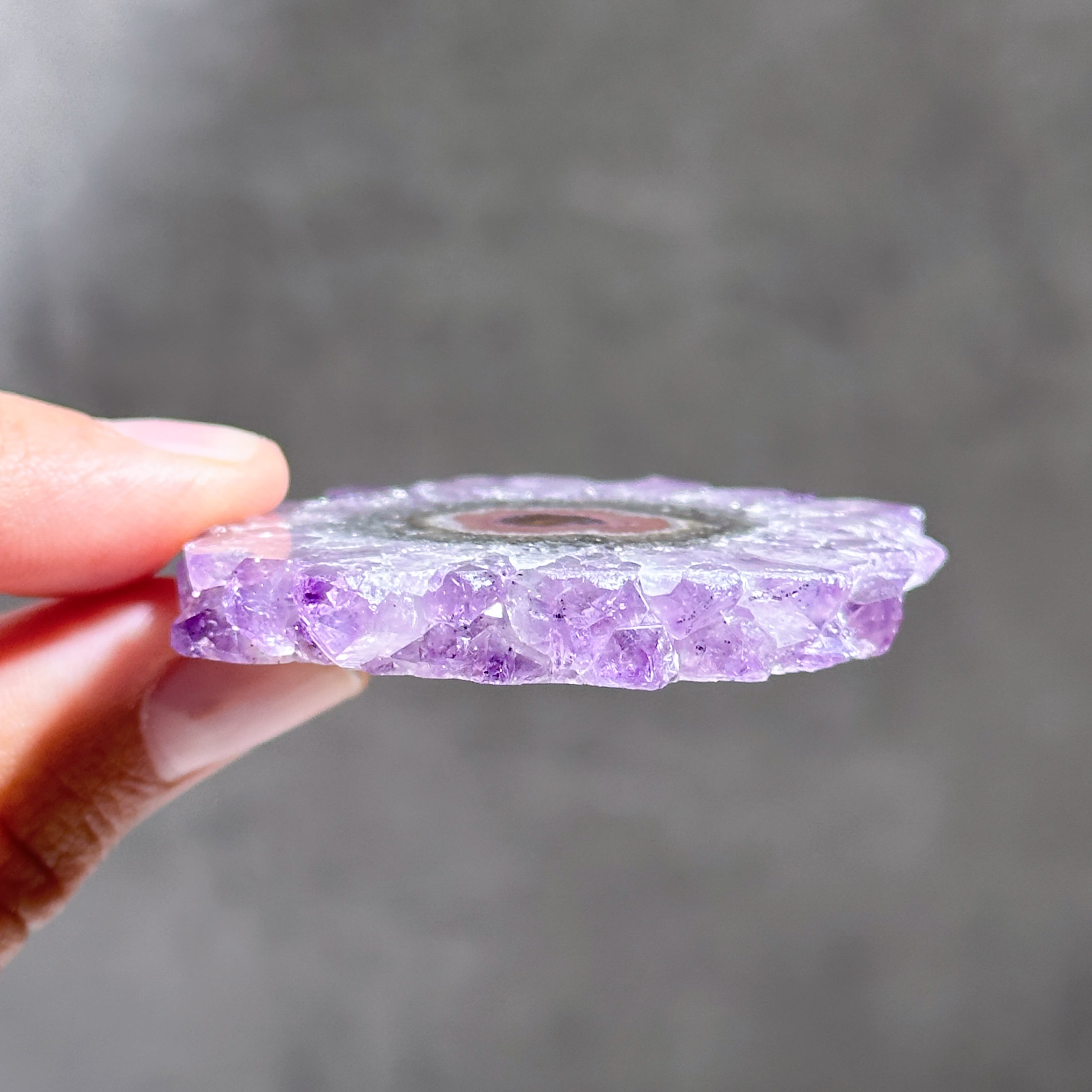 フラワーアメジスト スライス63◇ Flower Amethyst ◇天然石・鉱物