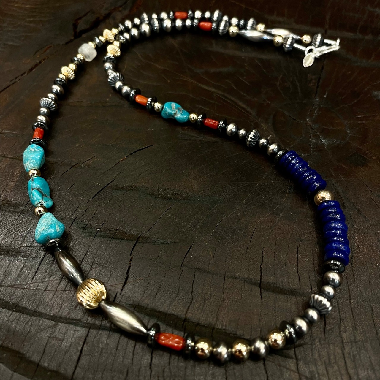 ブライト（Bright）ネックレス（Wave Lapis Lazuli）55cm - 2