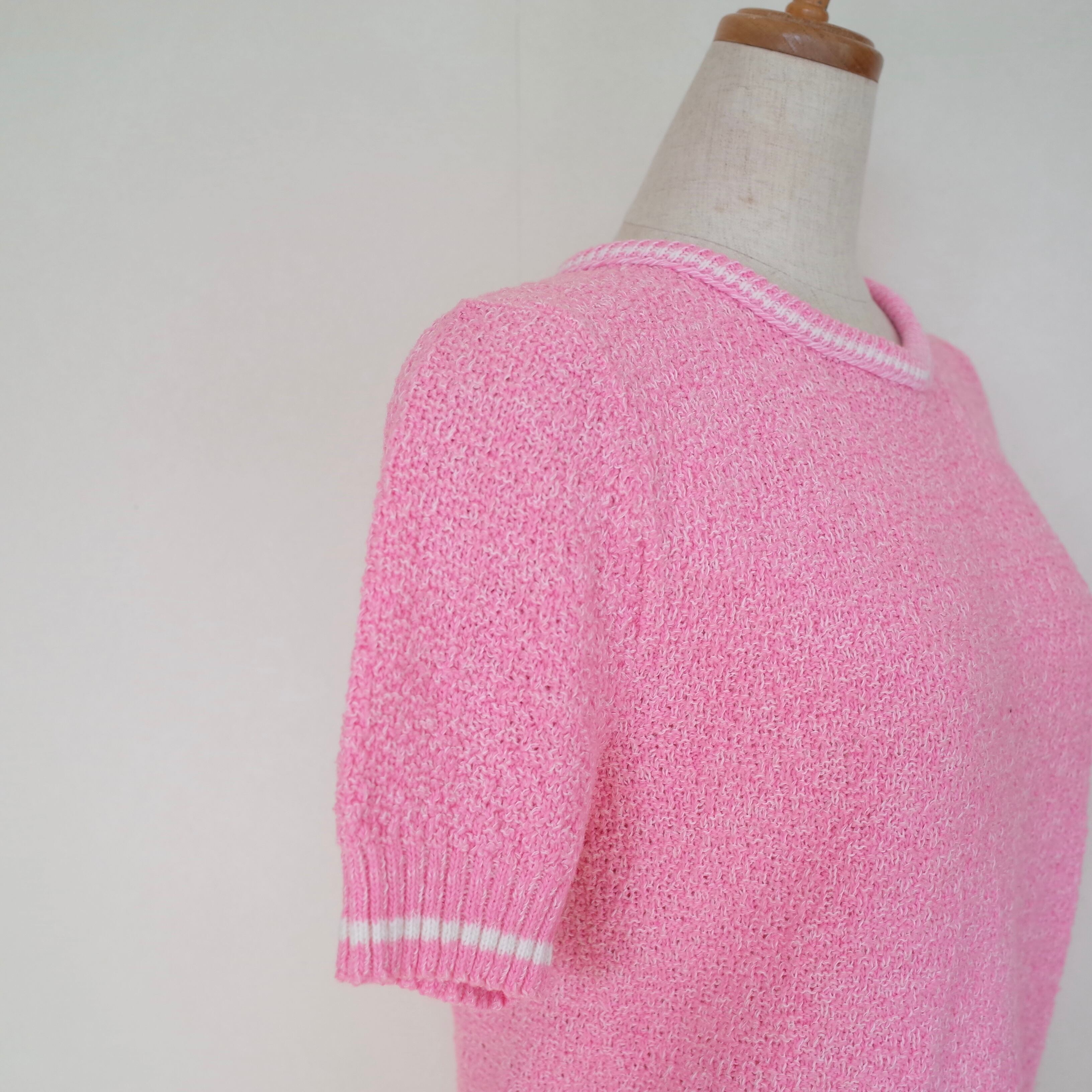 Short sleeve summer sweater "pink"