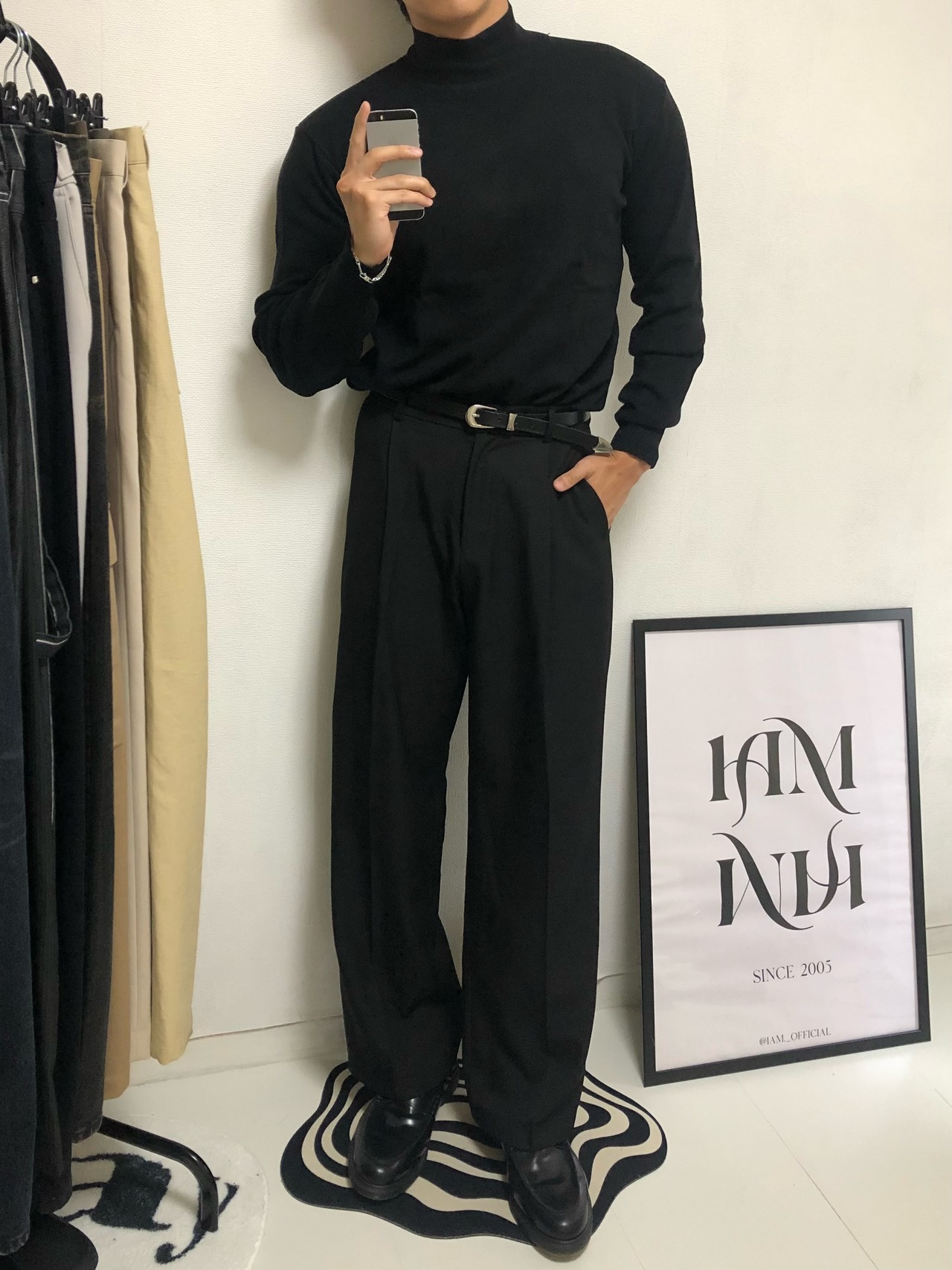Minimal Ribbed Turtle Neck knit (5color) - 13