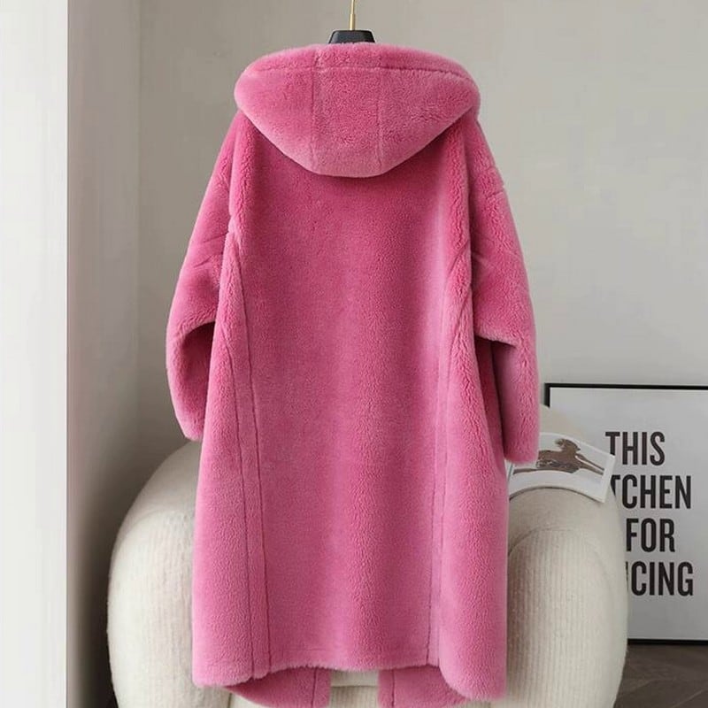 テディベアコート フード ロングコート 10433 | Puamelia