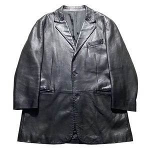 vintage GIANFRANCO FERRE black leather tailored jacket