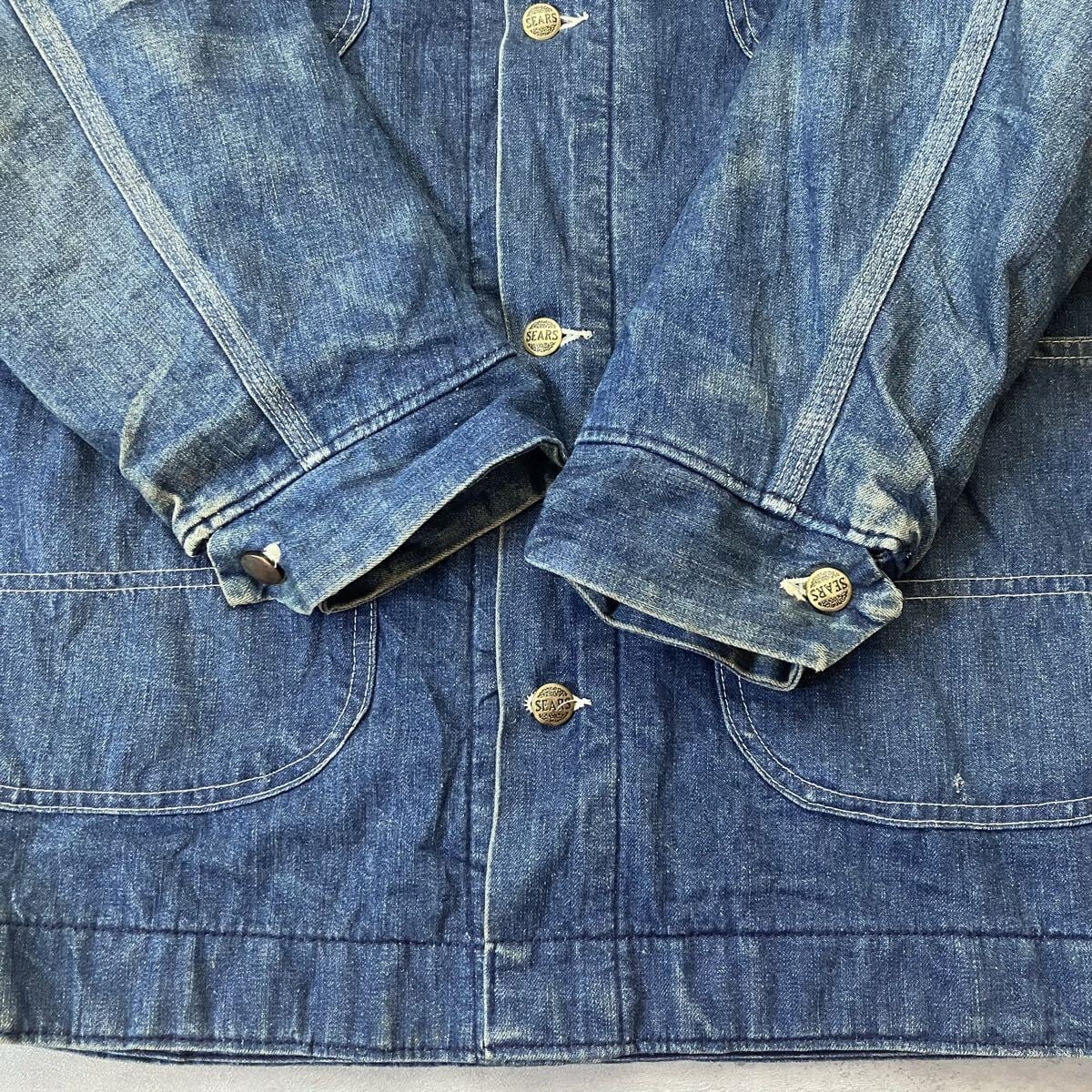 70s〜 USA製 SEARS Work Leisure カバーオール デニムワークジャケット