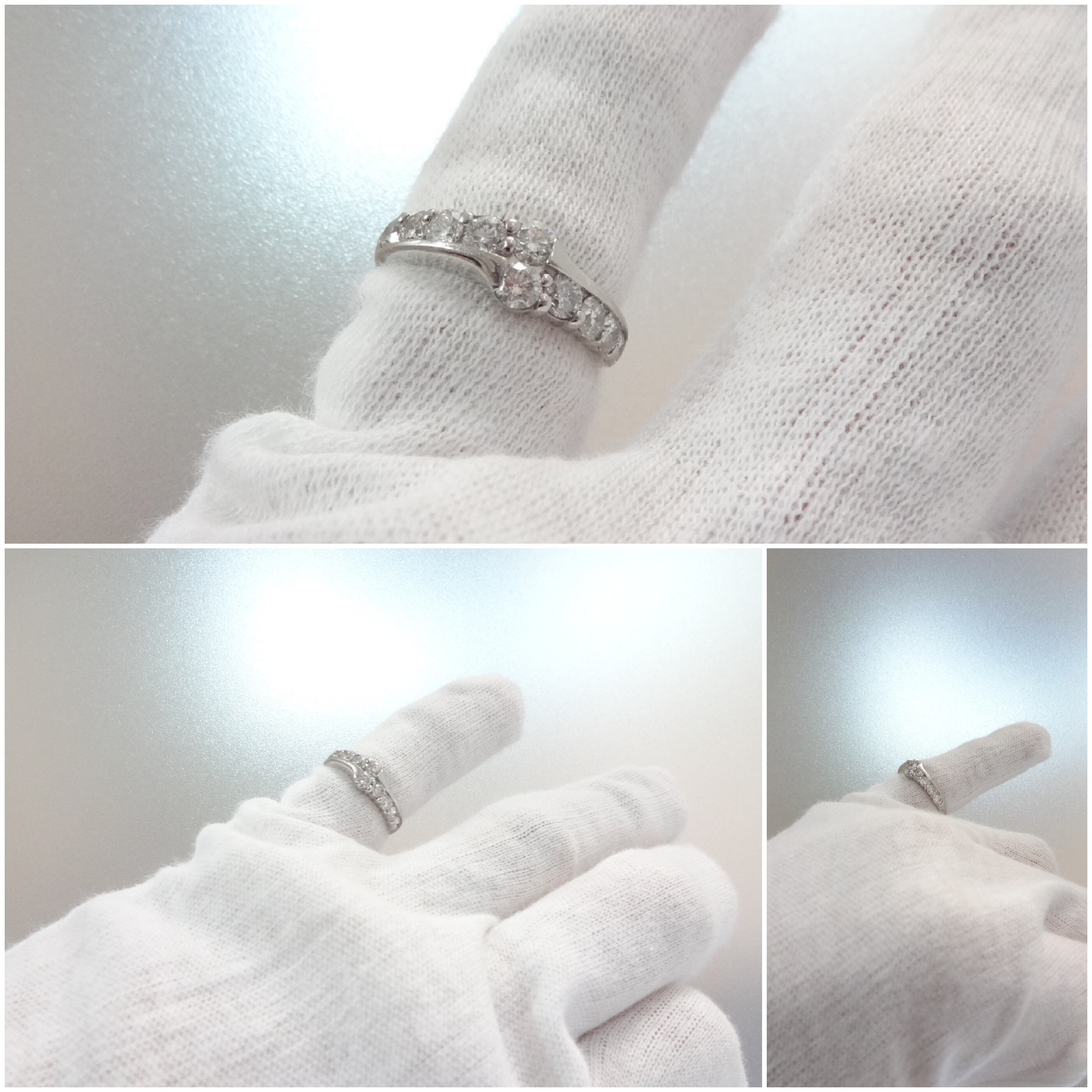 完売しました】1.00ct 10石 デザインダイヤ ハーフエタニティ
