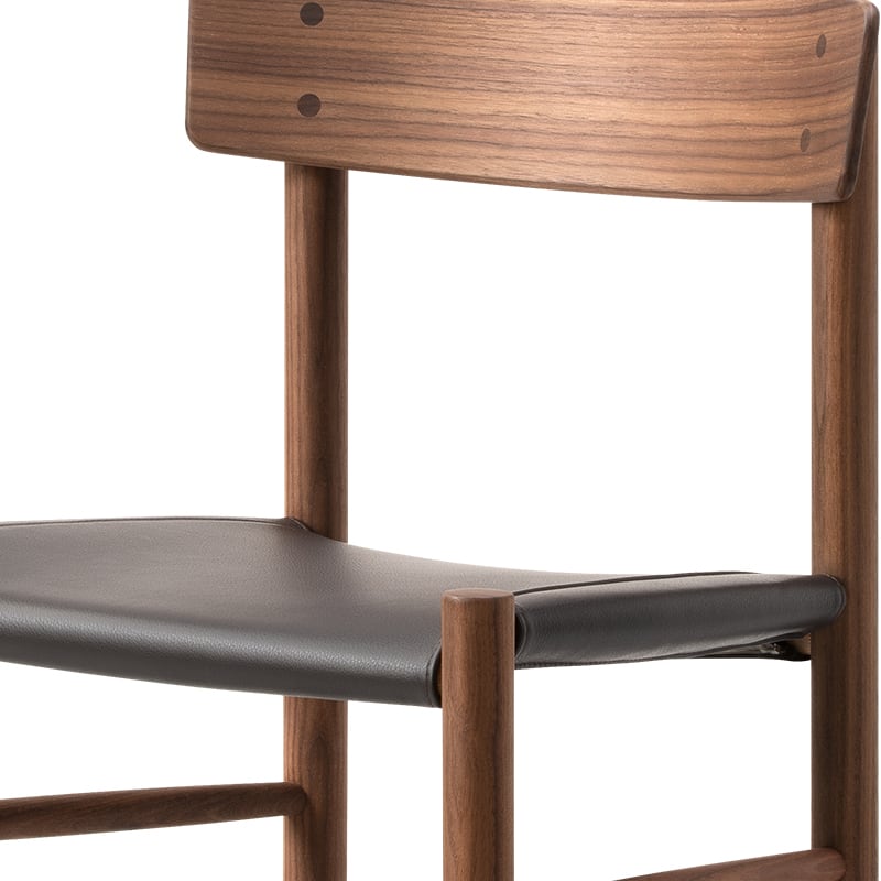 J39 Walnut Oil Shaker Chair Dark brown leather［ Fredericia