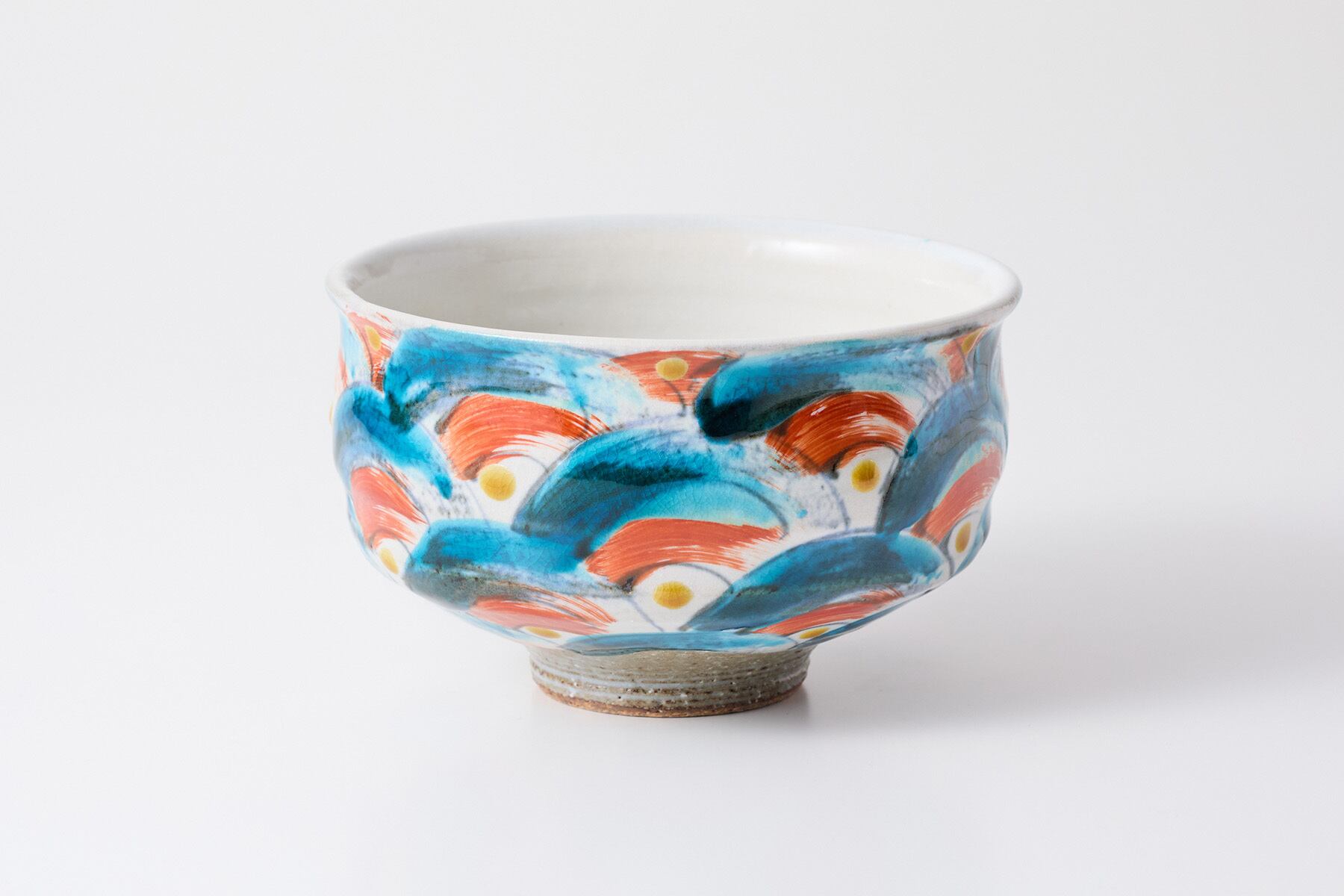 抹茶碗 古染海波紋