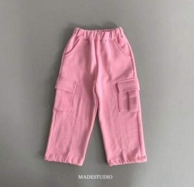 【取寄せ】MADE STUDIO  パンツ 裏起毛 暖かい 長ズボン 韓国 韓国子供服 こども こども服  女の子 ガール girl 男の子 ボーイ boy ﾎﾞｰｲｯｼｭ 秋服 冬服 春服 秋 冬 春 子ども服 韓国 可愛い カワイイ 90cm 100cm 110cm 120cm 130cm baby kids ベビー キッズ  ピンク グレーブラック