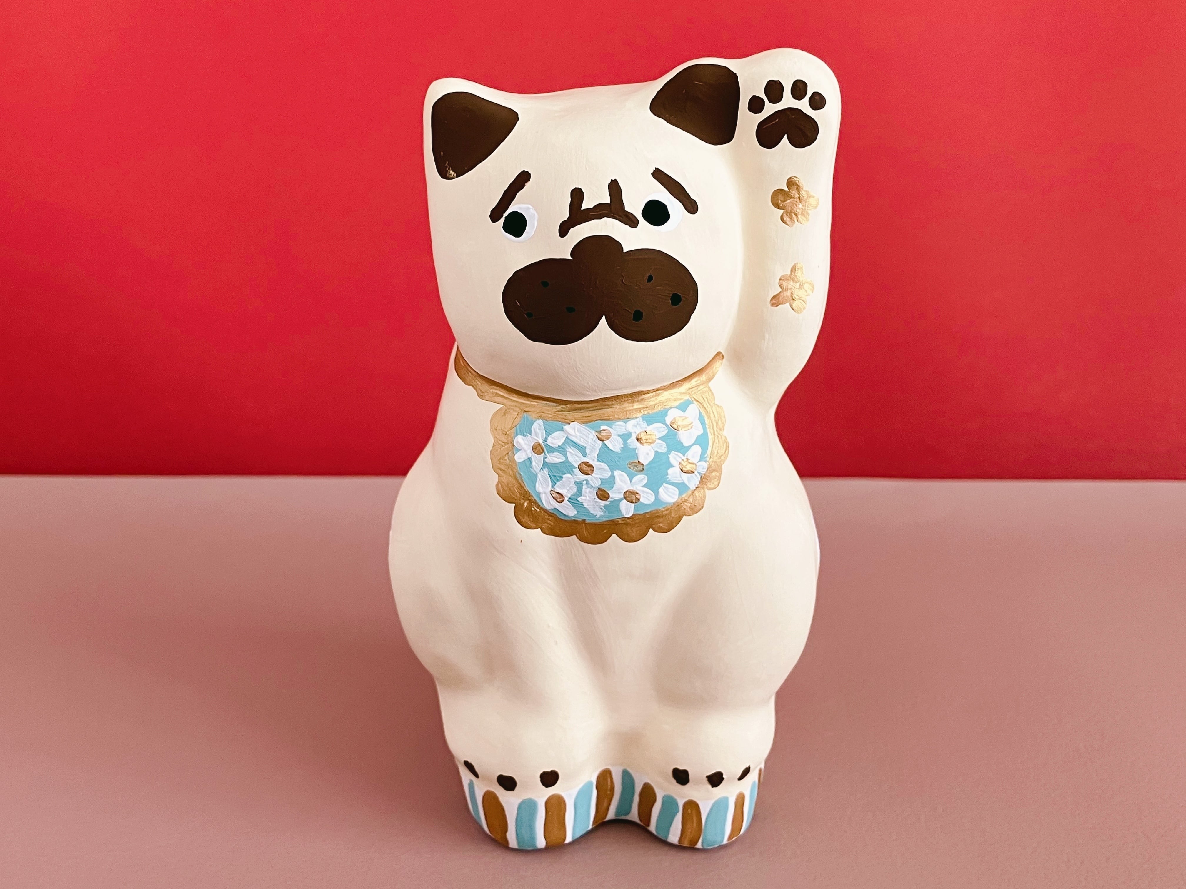 招きパグ「開花」【予約生産】