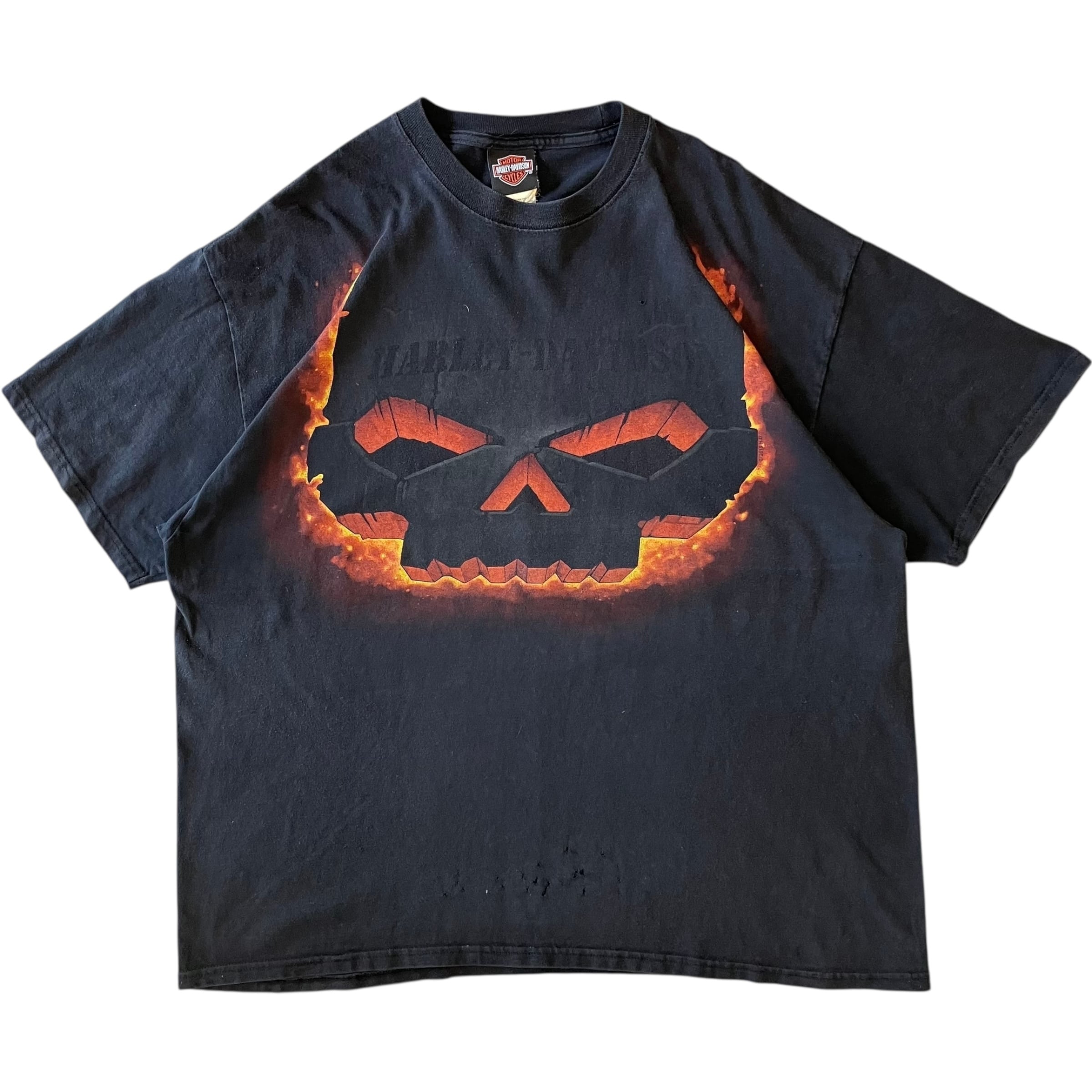 《XL》Harley-Davidson ハーレーダビッドソン 00s プリントTシャツ 両面プリント ブラック No.3107