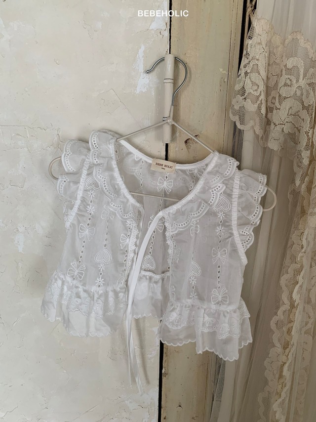 [bebeholic] heart ribbon vest
