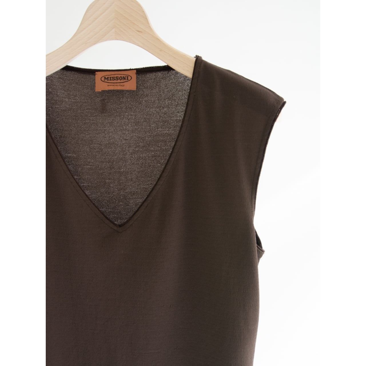 【MISSONI】Made in Italy Viscose-Nylon Sleeveless Tops（ミッソーニ イタリア製 ヴィスコースナイロンノースリーブトップス）