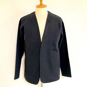 Ponch No Collar Cardigan　Black