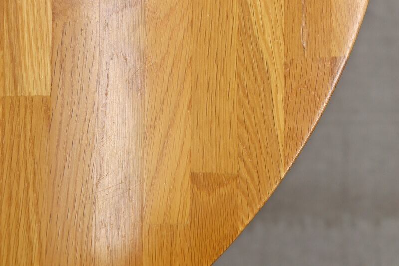 沼津店】 オーク無垢集成材 ラウンド ダイニングテーブル 円卓