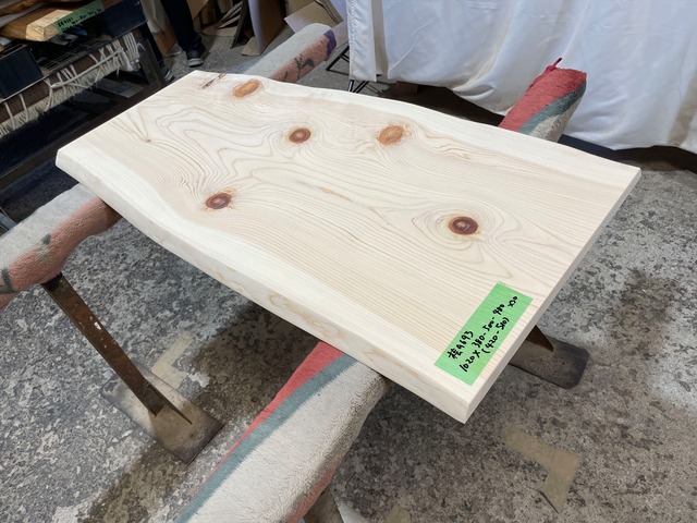 桧9693　一枚板無垢 乾燥材　1020x380-500-480x30mm　棚　テレビ台　カウンター　ローテーブル　センターテーブル　窓台 　檜　ひのき
