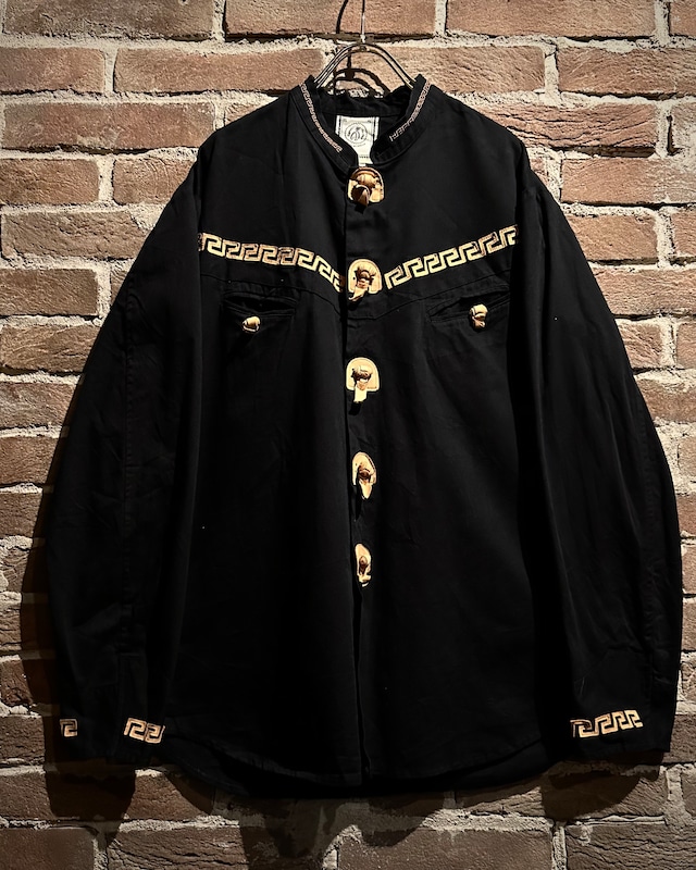 【Caka act3】Leather Decoration Vintage Charro Shirt