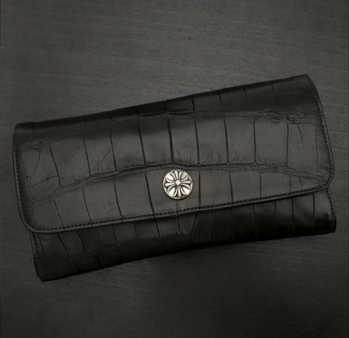 CHROME HEARTS クロムハーツ アリゲーター クロコ WALLET JUDY ジュディ クロスボタン 長財布
