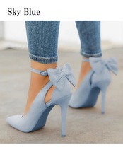 【0288】Back Ribbon High Heel Pumps Shoes