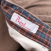 PAPAS パパス ツータック 裾ダブル コットン スラックス パンツ L/メンズ