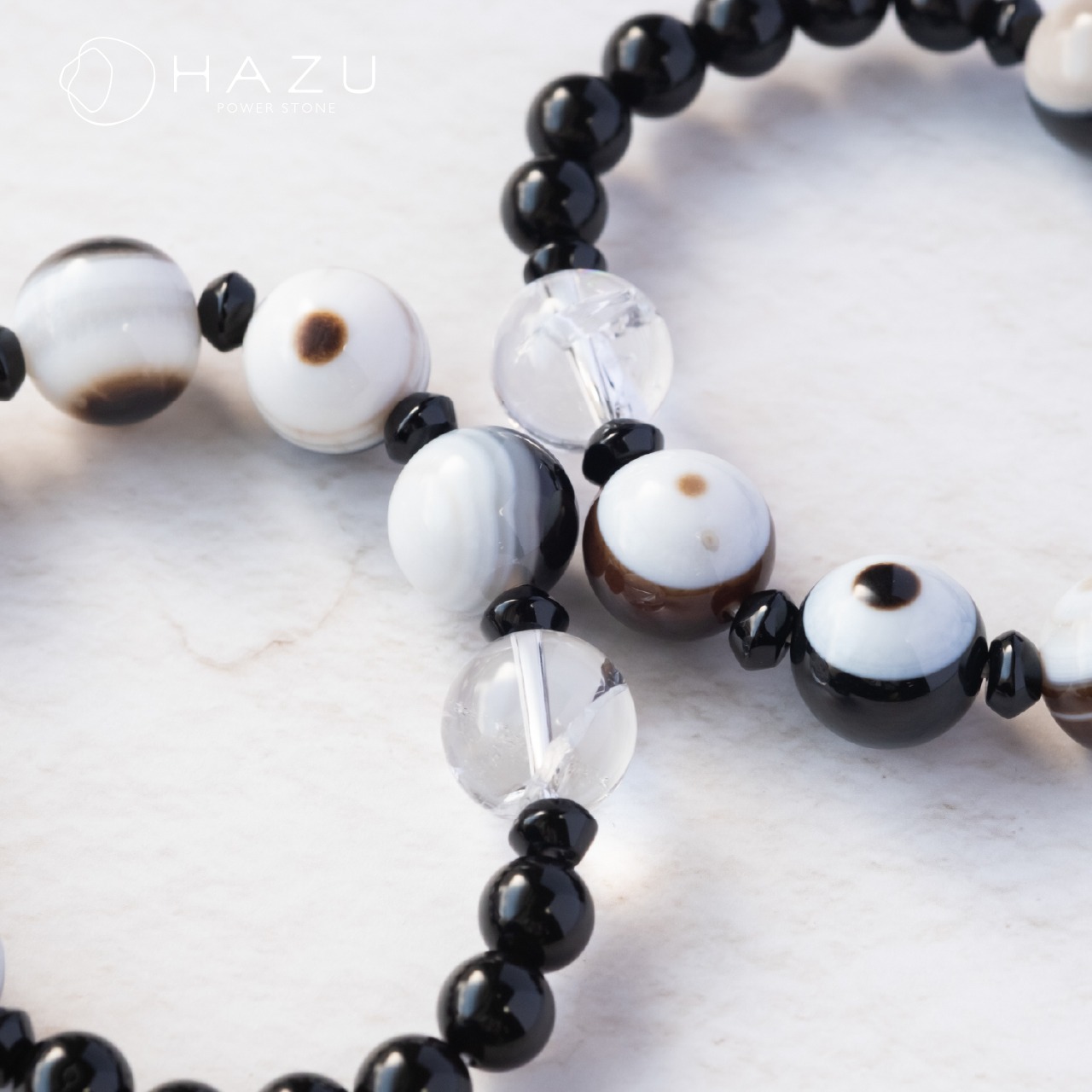 高ランク・魔除けの天眼石ブレス［天眼石／モリオン／オニキス／アイリスクォーツ］